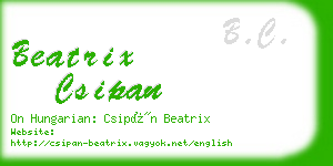 beatrix csipan business card